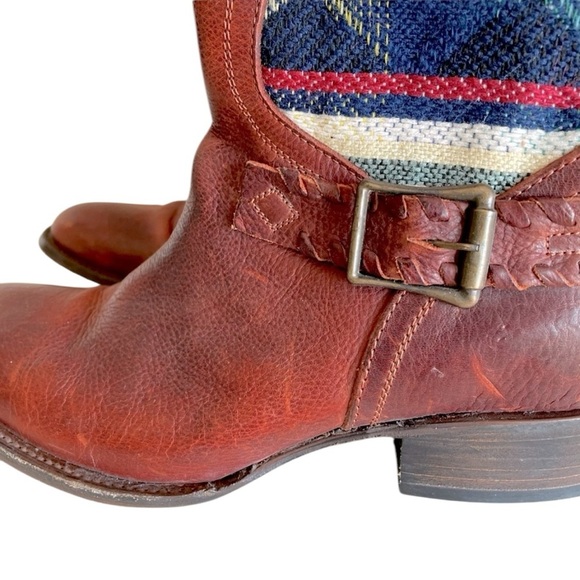 Freebird By Steven Quixote Qxote 8 Tall Southwest Serape Blanket Tapestry Boots - Picture 5 of 14